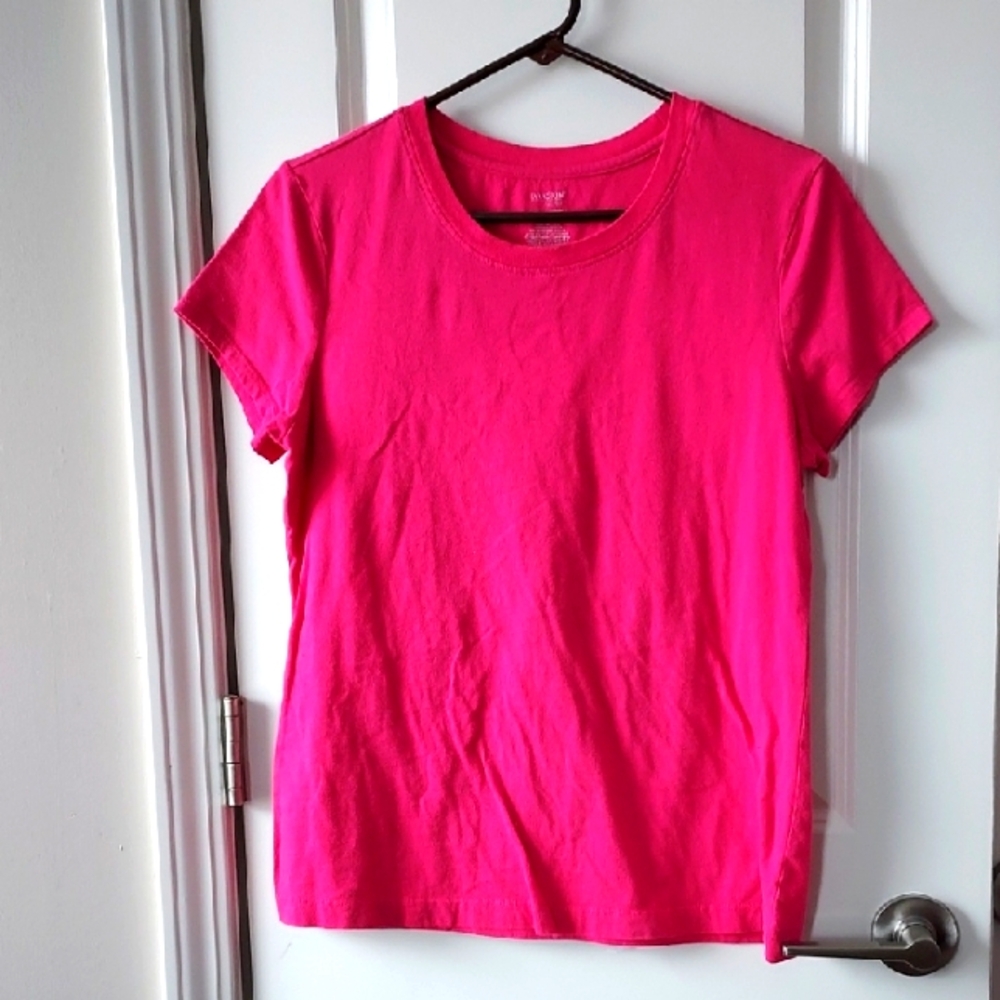Danskin Now Short Sleeve Kids  Pink T-Shirt Large